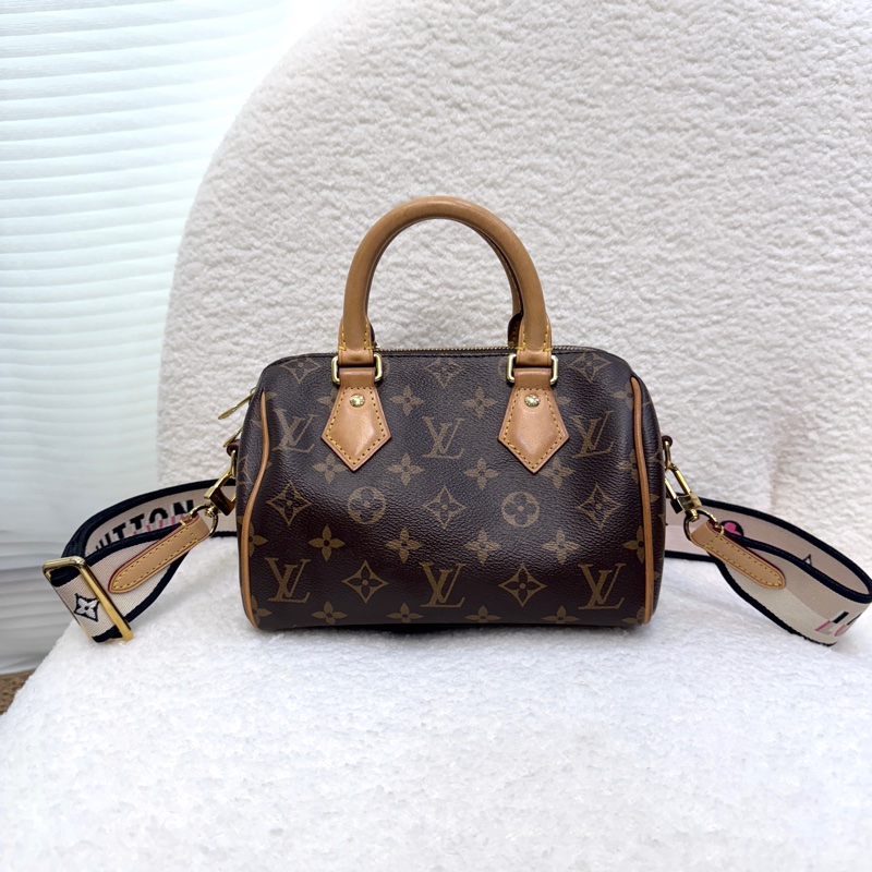 路易威登LV老花黑色肩帶Speedy 20手提斜背波士頓包M46234 經典不敗黃金尺寸 🖤-11