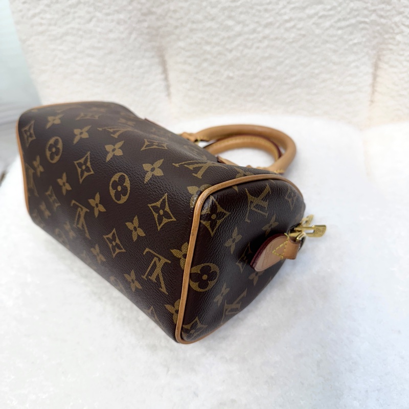 路易威登LV老花黑色肩帶Speedy 20手提斜背波士頓包M46234 經典不敗黃金尺寸 🖤-20