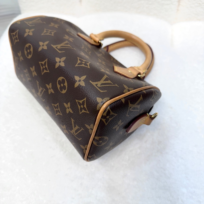 路易威登LV老花黑色肩帶Speedy 20手提斜背波士頓包M46234 經典不敗黃金尺寸 🖤-22