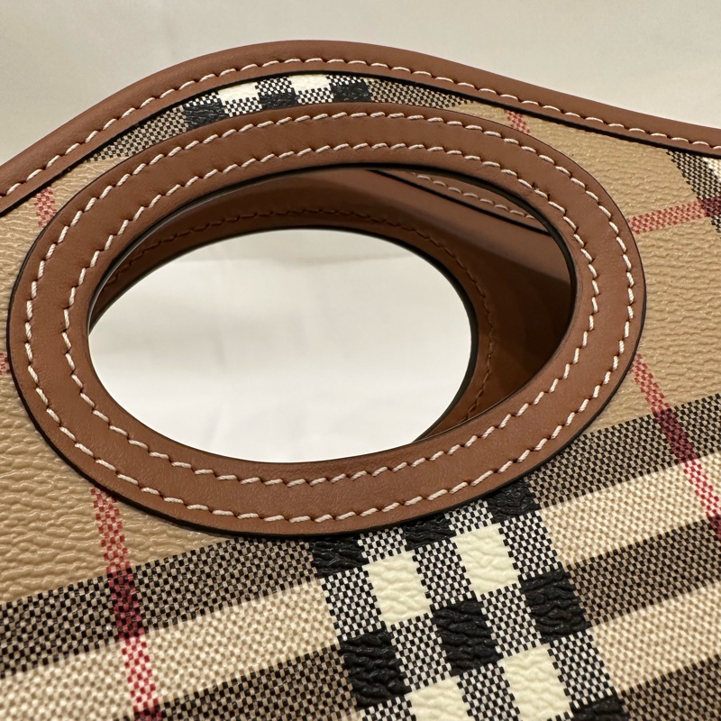 #全網最低價 Burberry格紋手提斜挎包 巴寶莉 公文包托特 超經典款 經典格紋帆布Pocket手提/斜背包-6