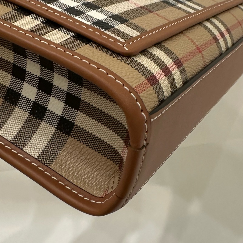 #全網最低價 Burberry格紋手提斜挎包 巴寶莉 公文包托特 超經典款 經典格紋帆布Pocket手提/斜背包-8