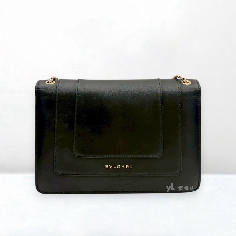 S5522-BVLGARI 黑色Serpenti Forever中型蛇頭肩背包290264-1