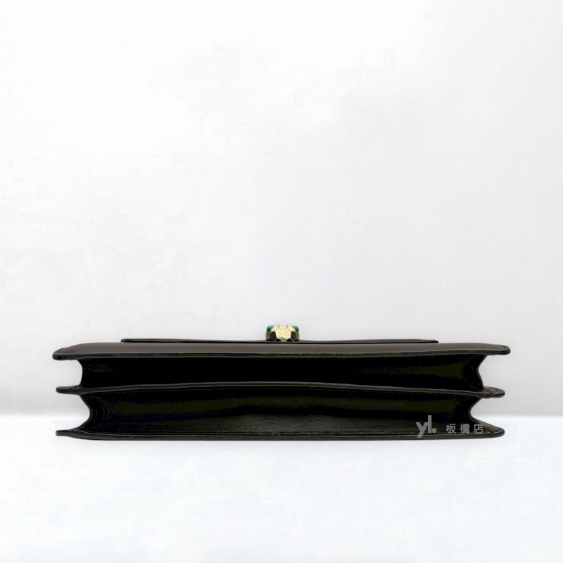 S5522-BVLGARI 黑色Serpenti Forever中型蛇頭肩背包290264-4