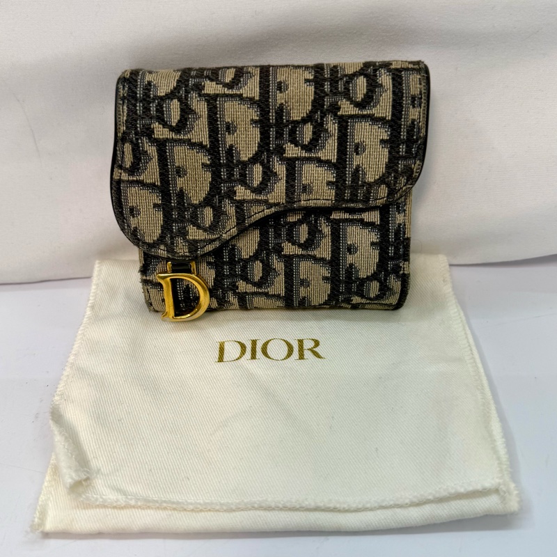 Dior 老花三折馬鞍短夾-2