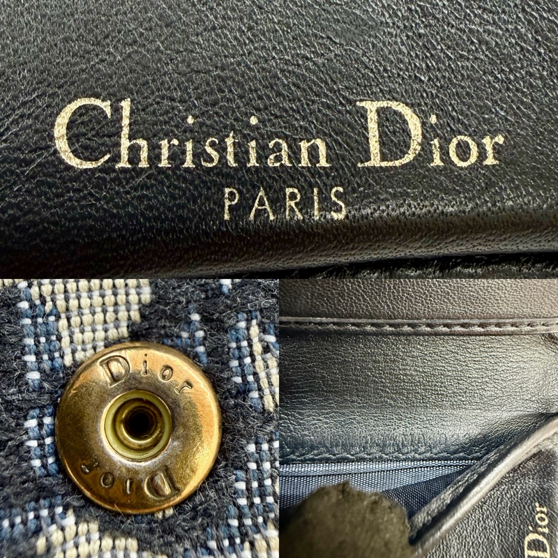 Dior 老花三折馬鞍短夾-6