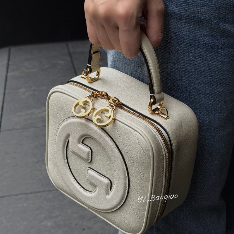 S5526-GUCCI Blondie Logo白牛皮手提斜背相機包744434-1