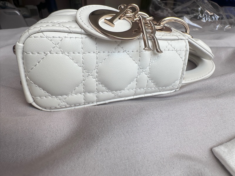 ✨【全新大全套】夢幻白金 Lady Dior mini✨ 收藏級附件齊全可送禮 + 獨家加碼送鏈帶!-17