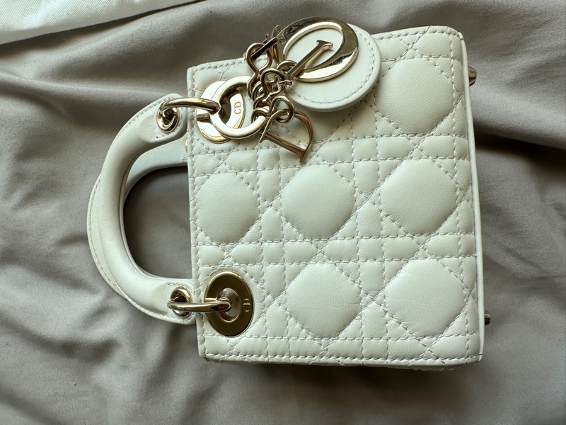 ✨【全新大全套】夢幻白金 Lady Dior mini✨ 收藏級附件齊全可送禮 + 獨家加碼送鏈帶!-18