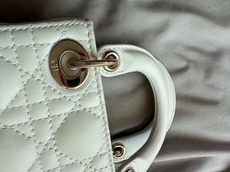 ✨【全新大全套】夢幻白金 Lady Dior mini✨ 收藏級附件齊全可送禮 + 獨家加碼送鏈帶!-21
