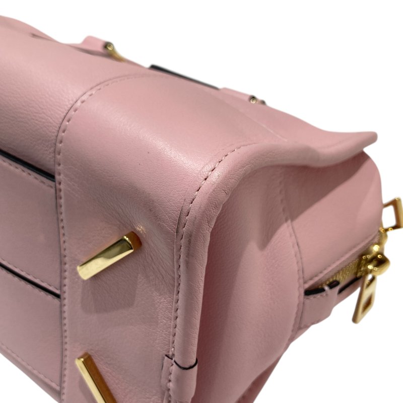 LOEWE 羅威 AMAZONA 28 手提斜背包 牛皮 粉色 金釦-10