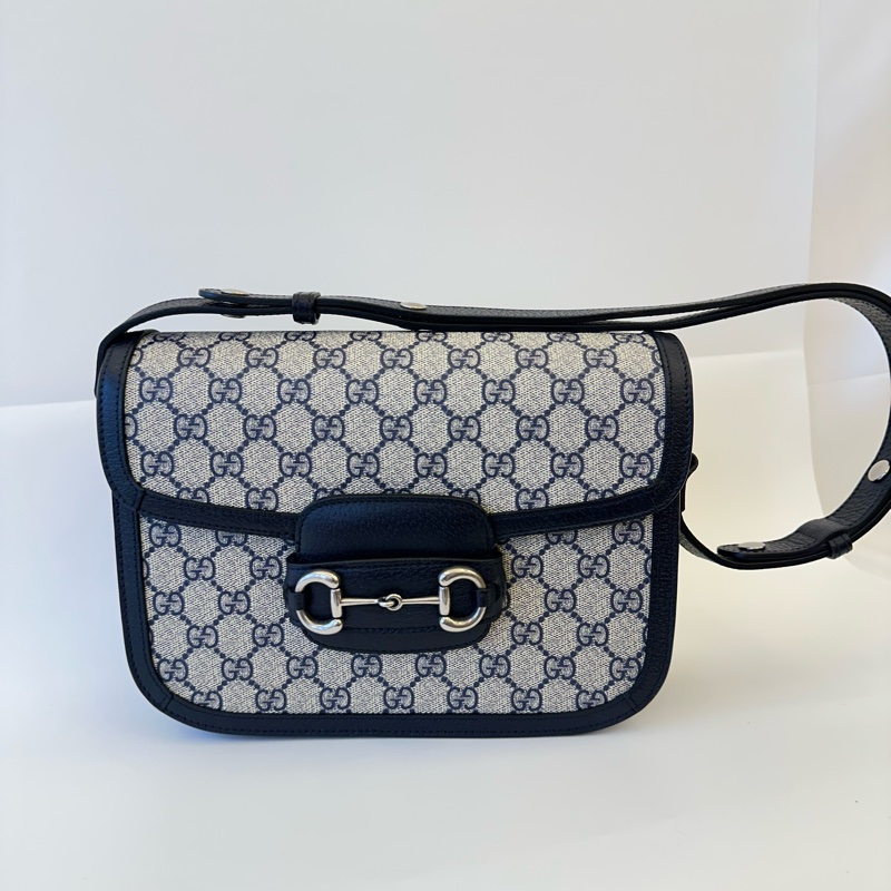#經典不敗 Gucci 古馳 1955 馬鞍包 單肩 斜挎包 黑色25*18*8-0