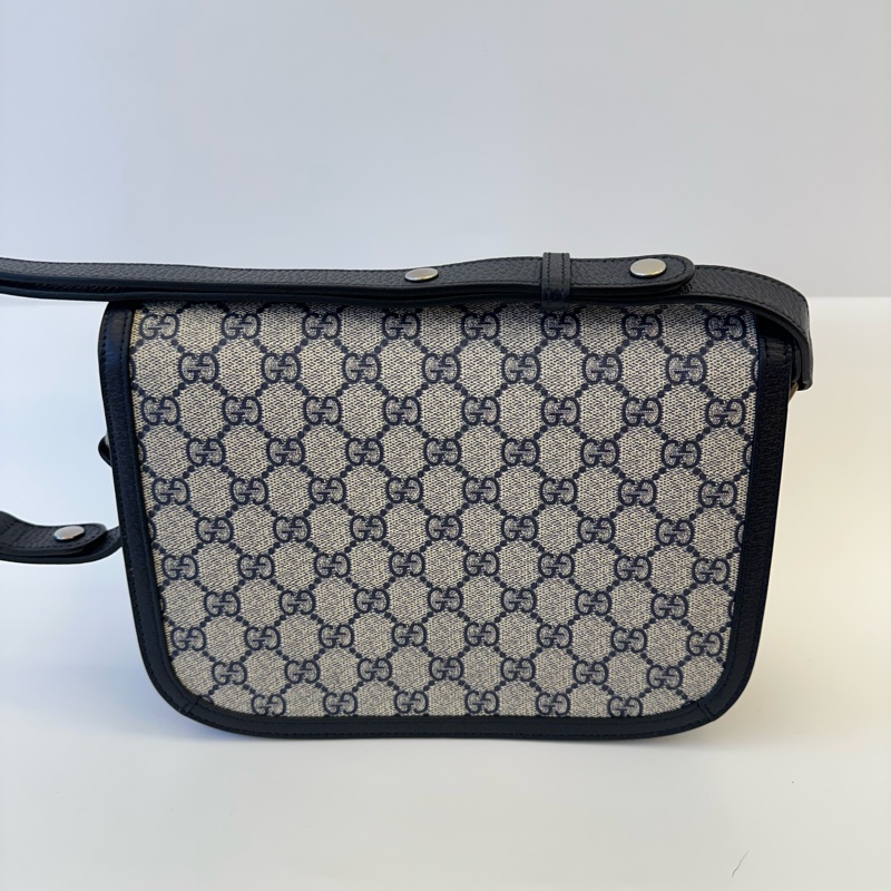 #經典不敗 Gucci 古馳 1955 馬鞍包 單肩 斜挎包 黑色25*18*8-1