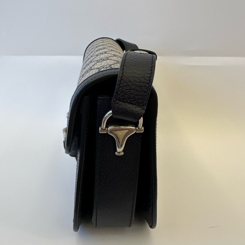 #經典不敗 Gucci 古馳 1955 馬鞍包 單肩 斜挎包 黑色25*18*8-4