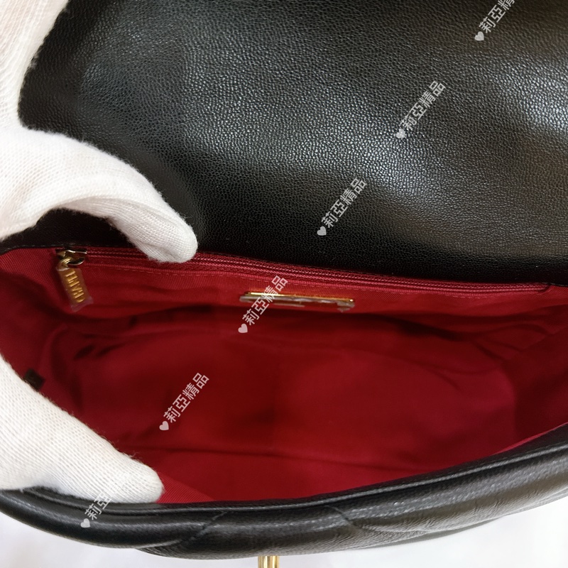 莉亞精品♡ Chanel AS1160 19 黑金小號 手提翻蓋包 二手美包-14