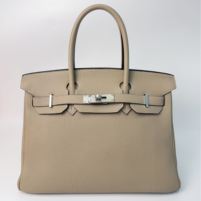 愛馬仕Hermès Birkin 30 斑鳩灰 Togo皮|銀扣|框I刻-0