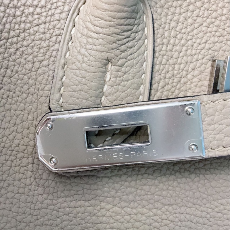 愛馬仕Hermès Birkin 30 斑鳩灰 Togo皮|銀扣|框I刻-5