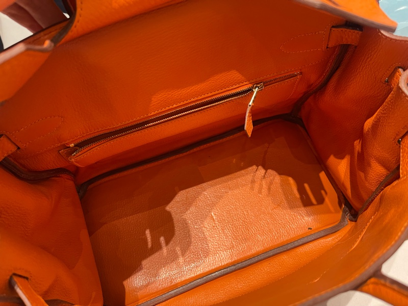 ✨Hermès Birkin 30 愛馬仕橙 Togo皮|金扣|圈O刻 1985 Vintage-7