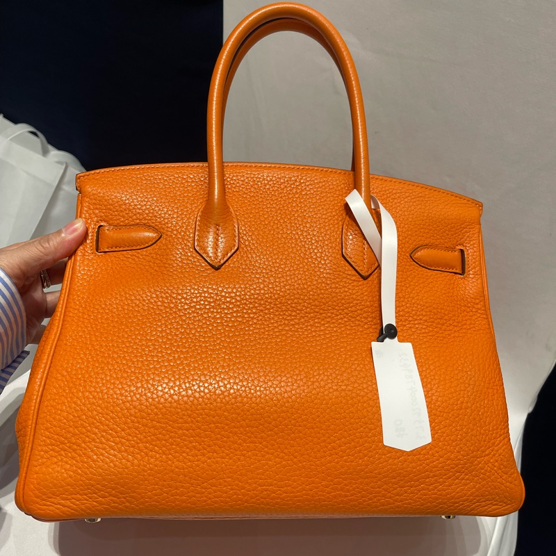 ✨Hermès Birkin 30 愛馬仕橙 Togo皮|金扣|圈O刻 1985 Vintage-11
