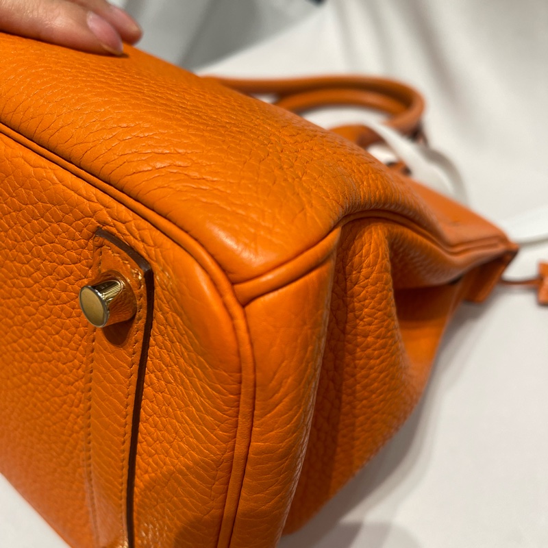 ✨Hermès Birkin 30 愛馬仕橙 Togo皮|金扣|圈O刻 1985 Vintage-13