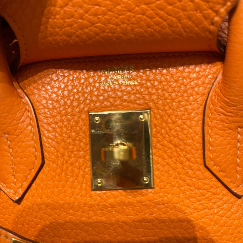 ✨Hermès Birkin 30 愛馬仕橙 Togo皮|金扣|圈O刻 1985 Vintage-17
