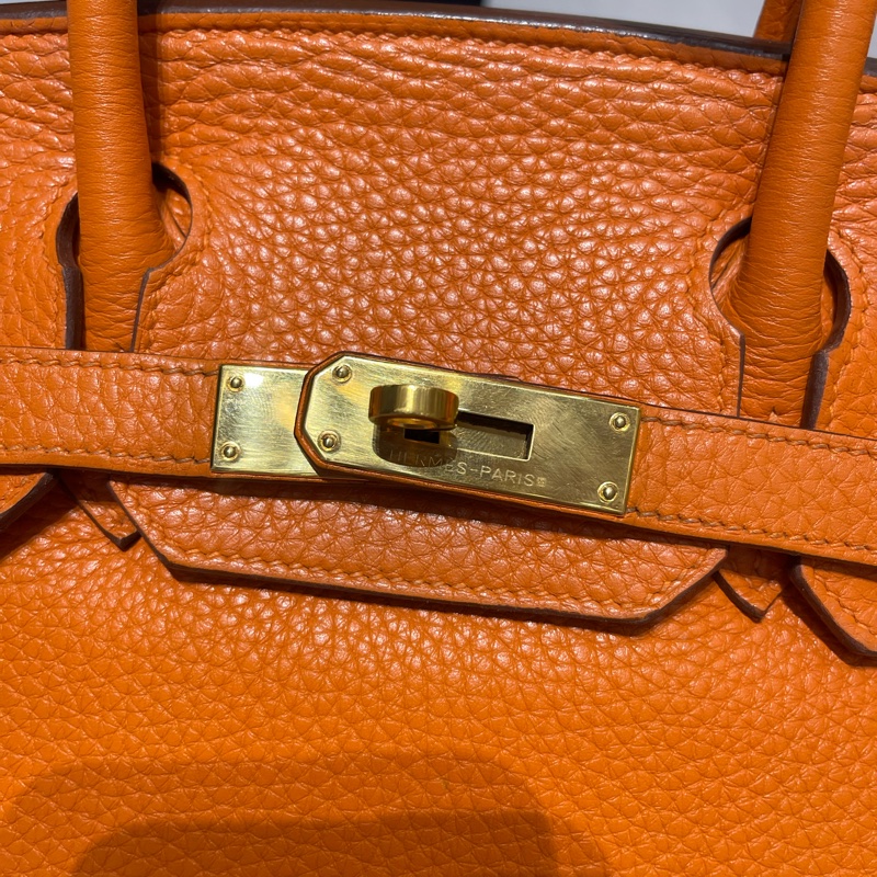 ✨Hermès Birkin 30 愛馬仕橙 Togo皮|金扣|圈O刻 1985 Vintage-19