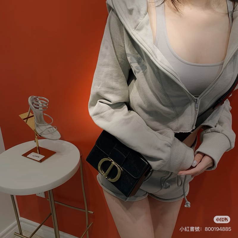 莉亞精品♡Dior 蒙田盒子黑色油蠟皮 二手-1