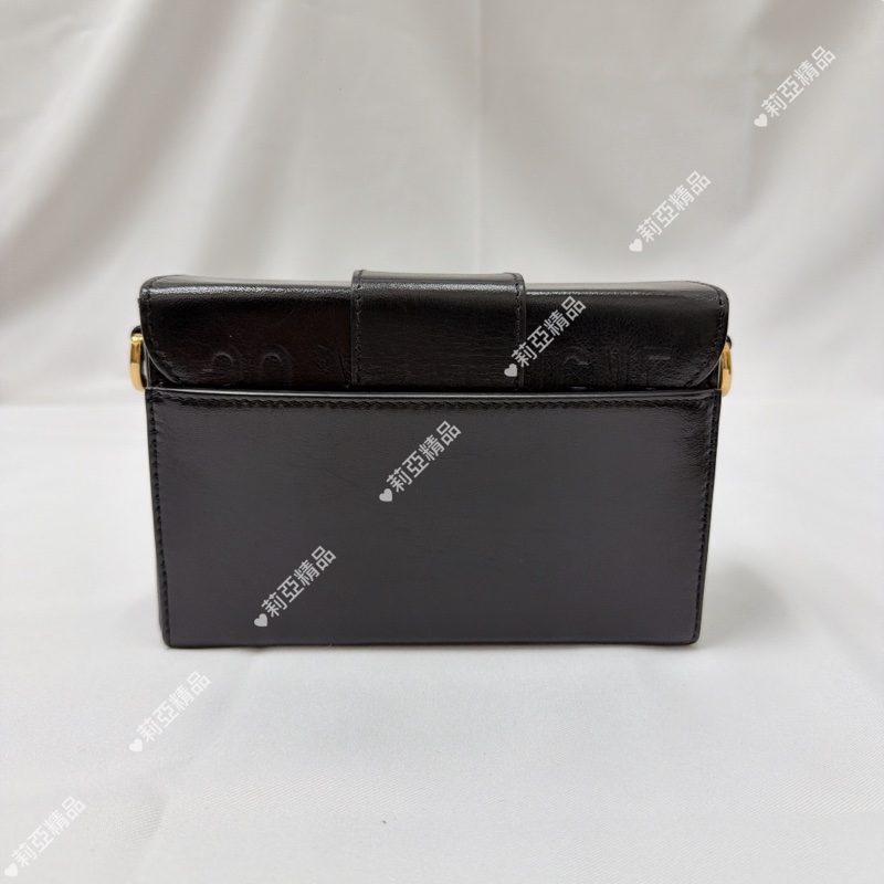 莉亞精品♡Dior 蒙田盒子黑色油蠟皮 二手-4