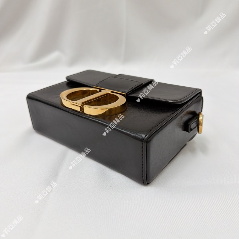 莉亞精品♡Dior 蒙田盒子黑色油蠟皮 二手-8