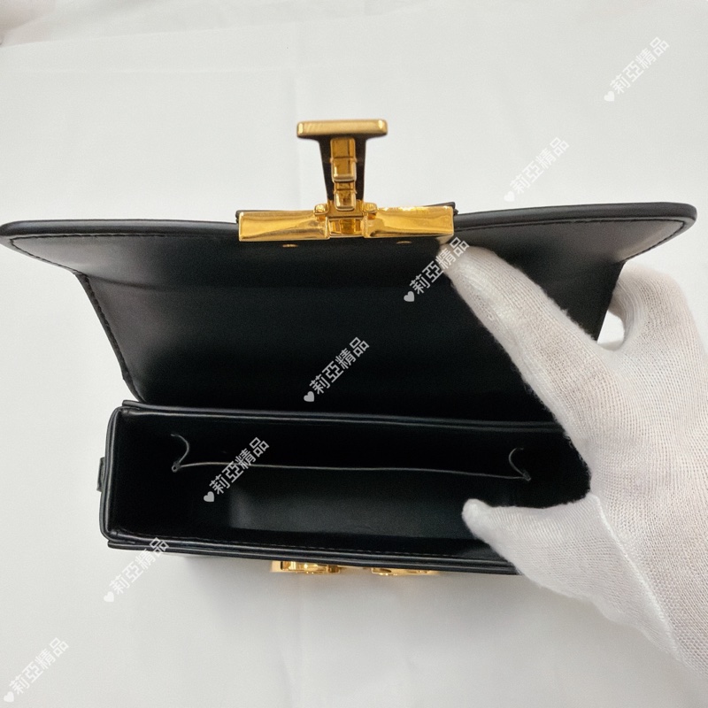 莉亞精品♡Dior 蒙田盒子黑色油蠟皮 二手-10