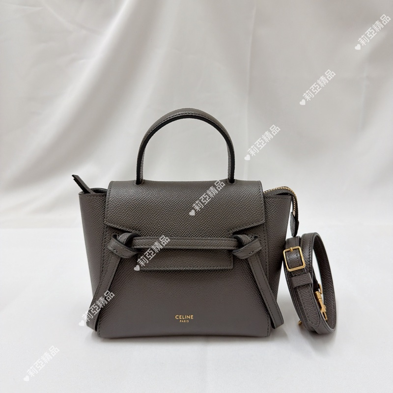 莉亞精品♡Celine Pico大象灰鯰魚包 二手-2