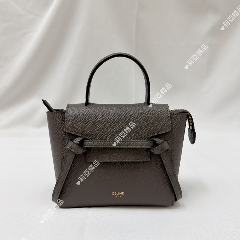莉亞精品♡Celine Pico大象灰鯰魚包 二手-3
