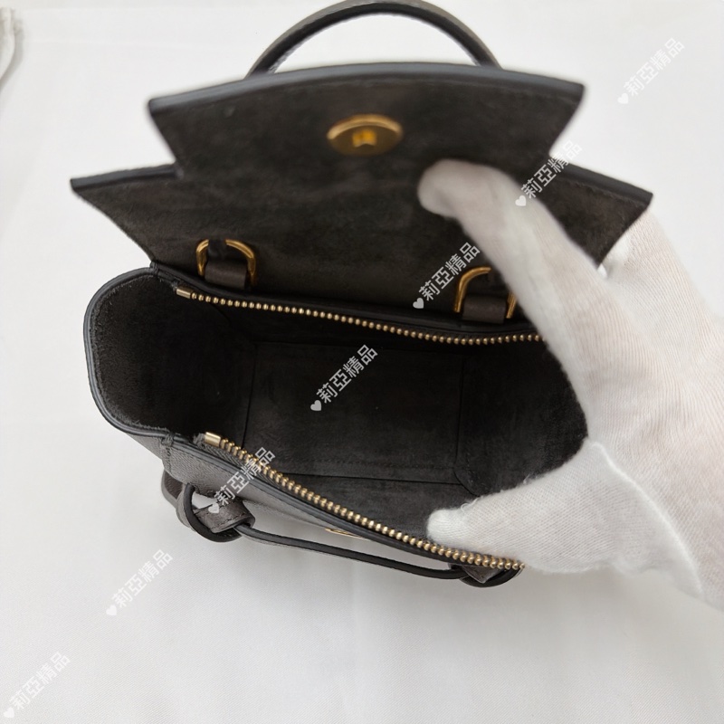 莉亞精品♡Celine Pico大象灰鯰魚包 二手-10