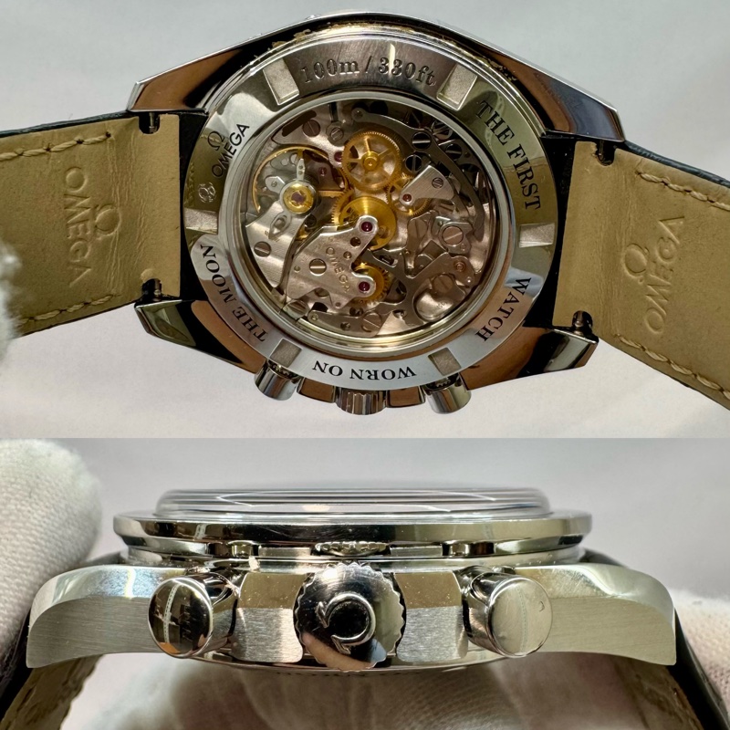 歐米茄 Speedmaster 砂金星空月相 黑色鱷魚皮錶帶 型號 311.33.44.32.01.001-6