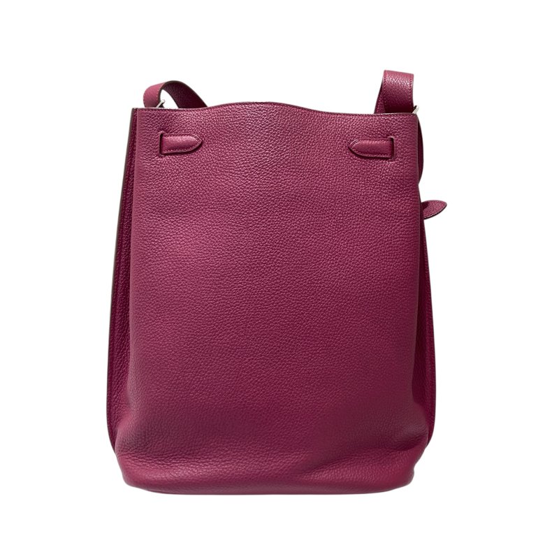HERMÈS 愛馬仕 ☐P刻 SO KELLY 22 肩背包 TOGO皮革 玫粉色 銀釦-2