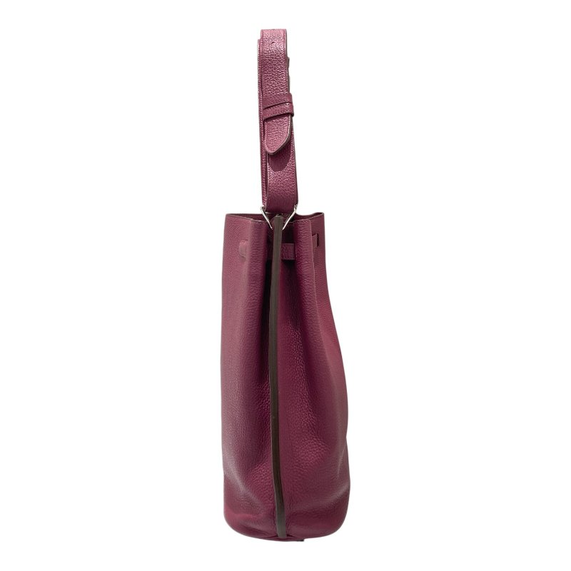 HERMÈS 愛馬仕 ☐P刻 SO KELLY 22 肩背包 TOGO皮革 玫粉色 銀釦-3