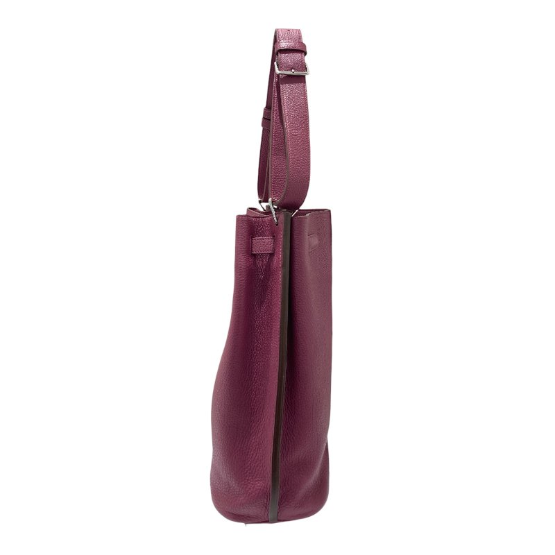 HERMÈS 愛馬仕 ☐P刻 SO KELLY 22 肩背包 TOGO皮革 玫粉色 銀釦-4