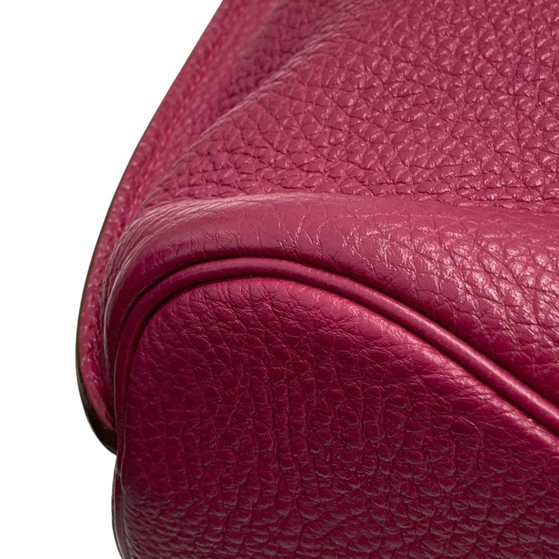 HERMÈS 愛馬仕 ☐P刻 SO KELLY 22 肩背包 TOGO皮革 玫粉色 銀釦-9
