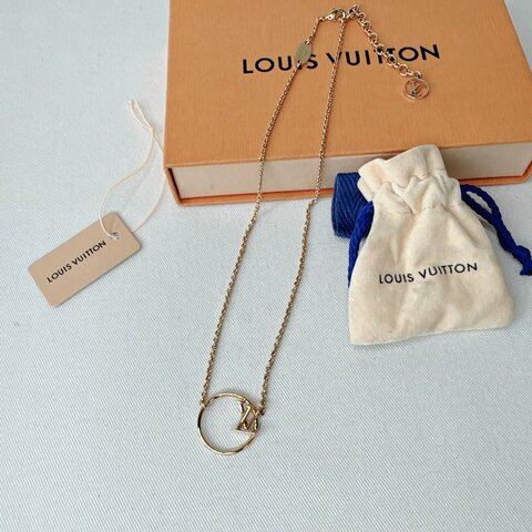 LV Eclipse Logo圓環吊墜項鍊