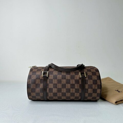 LV Papillon棋盤格圓筒包