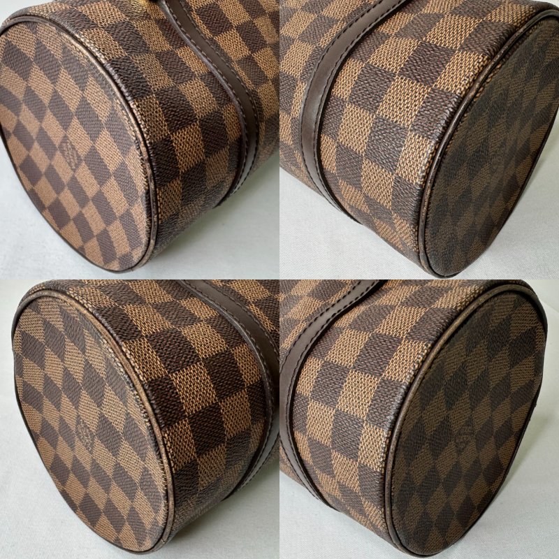 LV Papillon棋盤格圓筒包-9