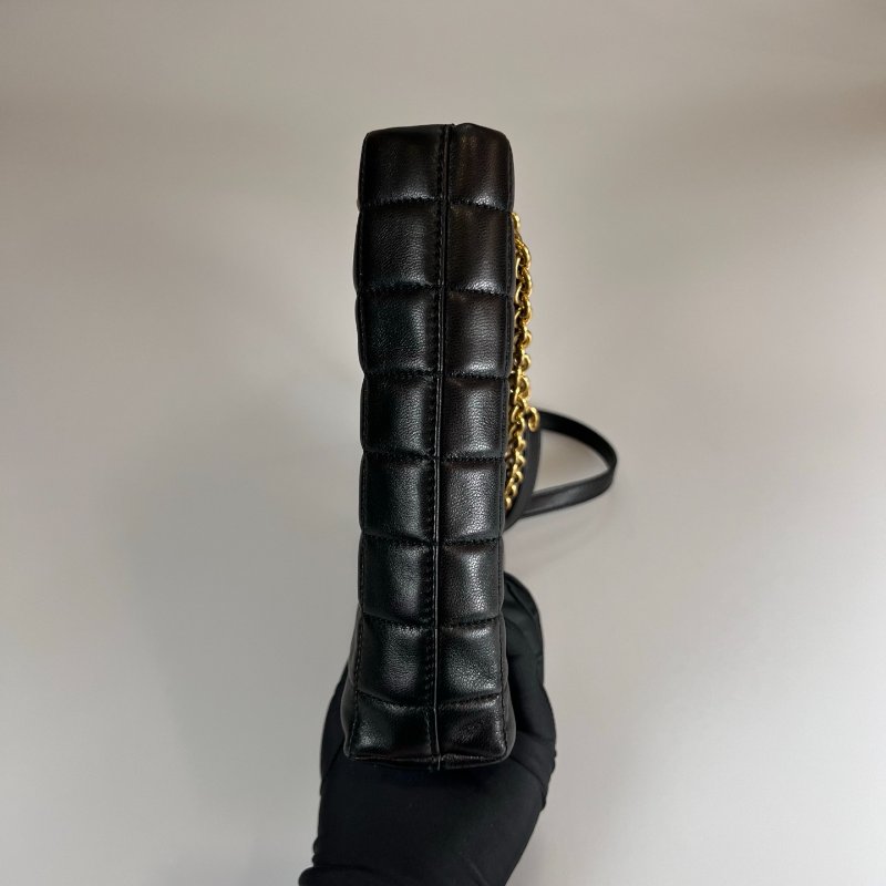 YSL 764051 黑羊皮方塊包-2