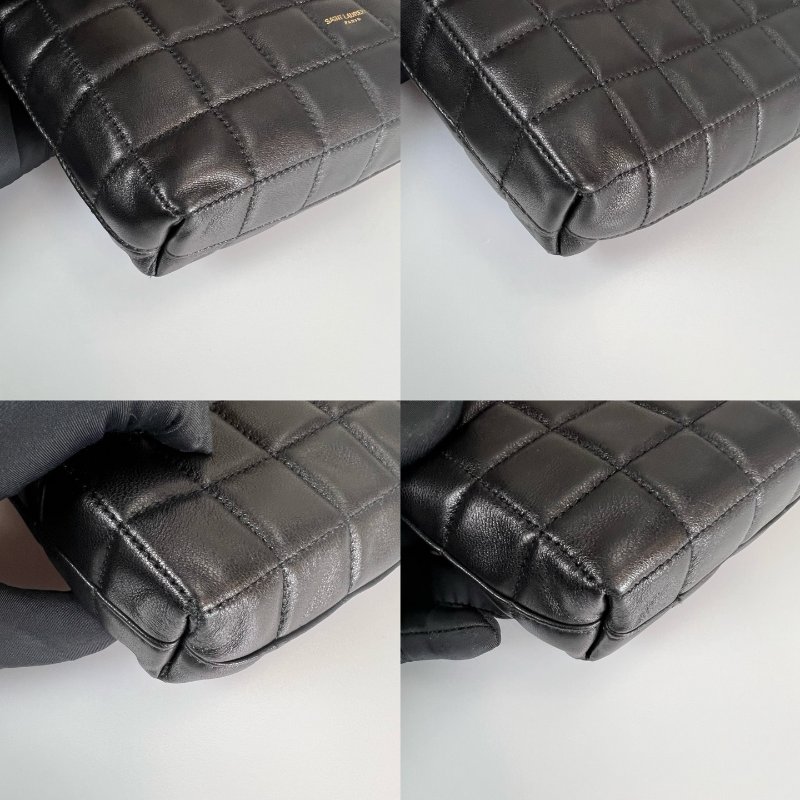 YSL 764051 黑羊皮方塊包-11