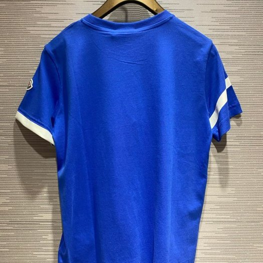 💎Han's house精品服飾💎moncler LOGO 短 T 藍 現貨青年款= 女成人 S-1