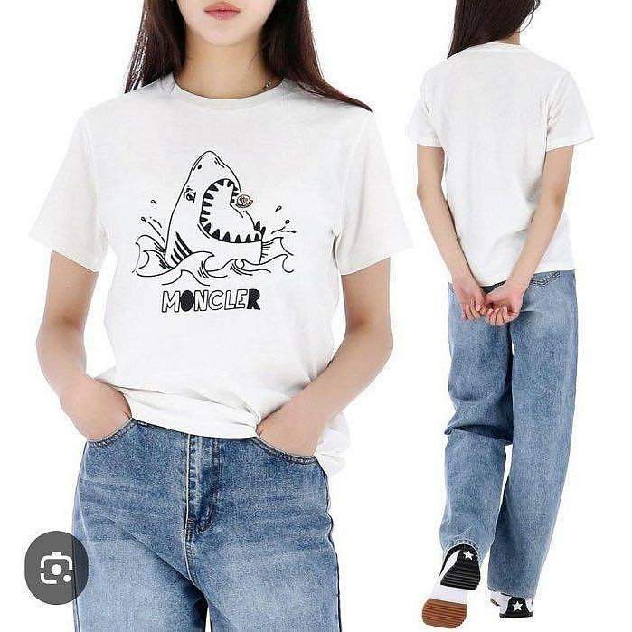 💎Han's house精品服飾💎 moncler 鯊 刺繡 短 T 現貨 青年款=男成人XS S 原價7900-0