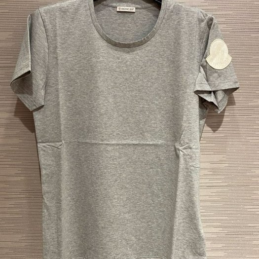 💎Han's house精品服飾💎moncler 立體刺繡 LOGO 短 T 灰 現貨 女 L 男S-0