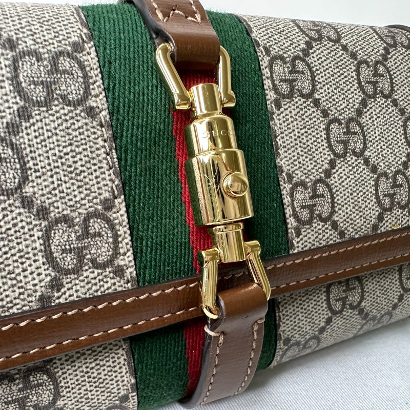 GUCCI Jackie 1961帆布woc鏈包-8