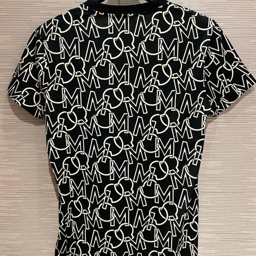 💎Han's house精品服飾💎moncler 滿版 LOGO 短 T 黑 男女共穿 原價11000-4