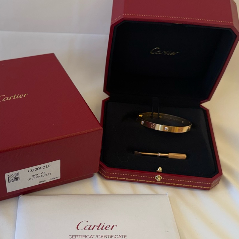 #專櫃價格近30萬 Cartier Love系列 手環 寬版 玫瑰金-2