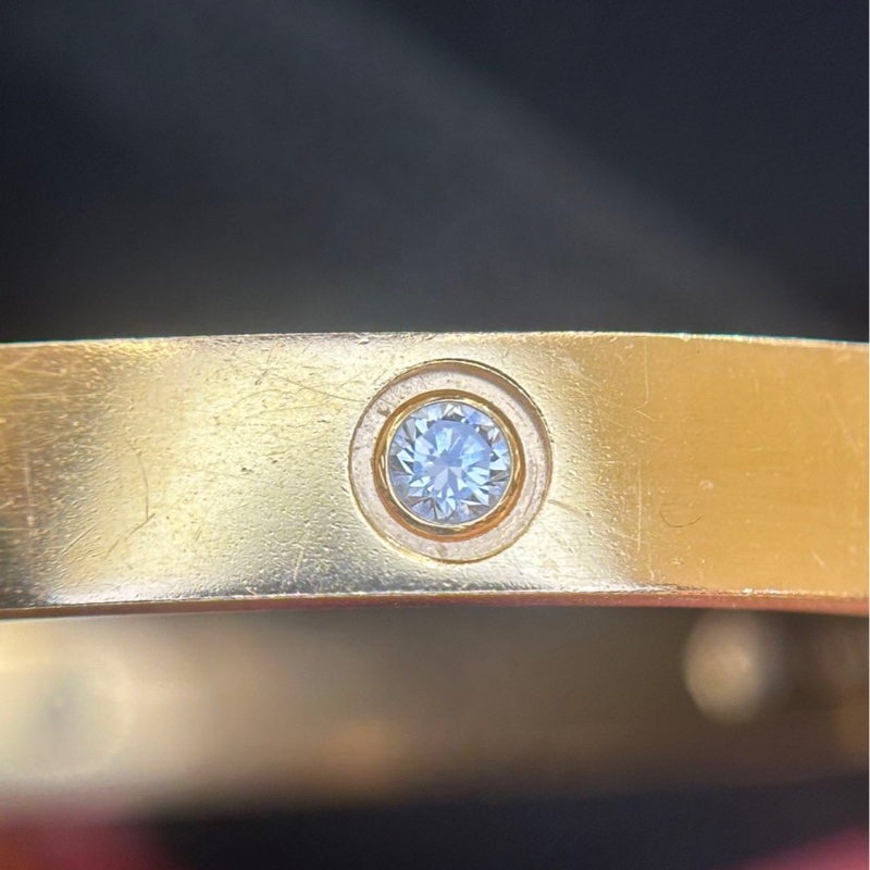 #專櫃價格近30萬 Cartier Love系列 手環 寬版 玫瑰金-7