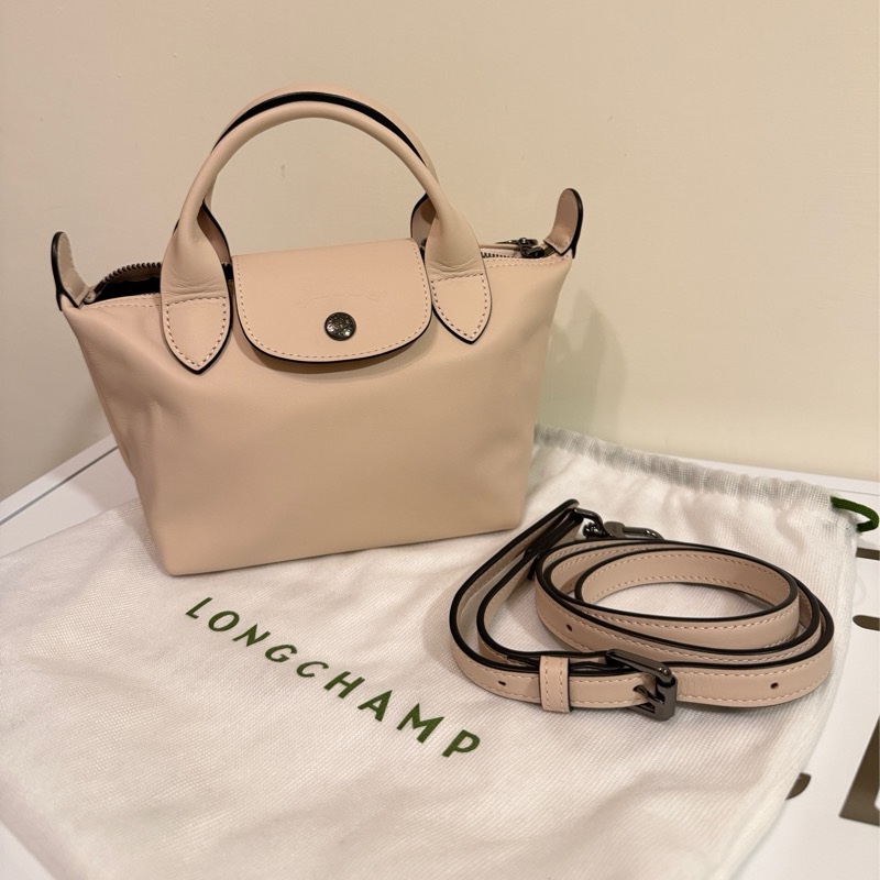 【LONGCHAMP】LE PLIAGE XTRA 手提包 XS 裸色 - 皮革-0